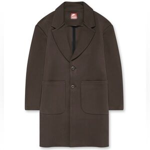 Men's $300 Nike Tech Fleece Reimagined Trench Brown Coat FN0601-237 Size M